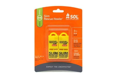 Survive Outdoors Longer 0140-0010 SOL Slim Rescue Howler Whistle - 2 Pack - 0140-0010 - $5.99 (FREE Shipping over $50)