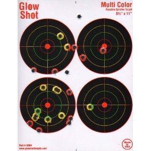 25 Pack - 4 Bullseye 8 1/2" by 11" (100 Total 4" targets) - $10.99 (Free S/H over $25)