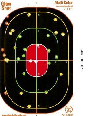 75 pack - 7x11 Oval Reactive Splatter Targets - GlowShot - Multi Color - $25.00 + FREE Shipping on orders over $3 (Free S/H over $25)