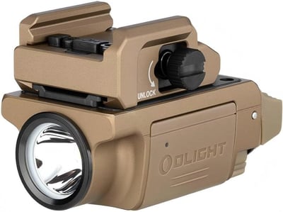 OLIGHT PL-Mini 3 Valkyrie 600 Lumens Compact Tactical Picatinny/GL/Hellcat Rail-Mounted Weaponlight with Two Included Rechargeable and Removable Battery, Pistol Light with Strobe Mode (Desert Tan) - $79.99 + FREE Shipping
