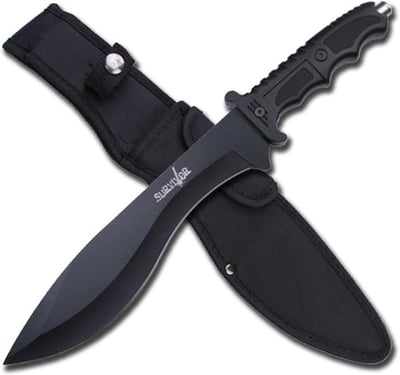 Survivor HK-717 Outdoor Fixed Blade Knife Black Bowie Blade 15-Inch Overall - $9.79 + FREE Shipping