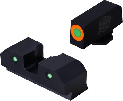 XS SIGHTS 3-Dot Tritium Night Sights, Fits Glock Gen 1 – 5 +MOS Pistols, Dual Illuminated Orange Front Sight Equipped with Tritium/Photoluminescent Glow Dot (17,19,19X,22-24,26,27,31-36,38,45,47,49) - $59.99 + FREE Shipping