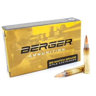 Berger .223 73 Gr Boat Tail Target Ammunition (20 ct) - $33.95