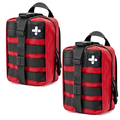 Gogoku 2-Pack First Aid Pouch 1000D Nylon Bag Only Red - $9.99 with code"505ETO6V" + FREE Shipping