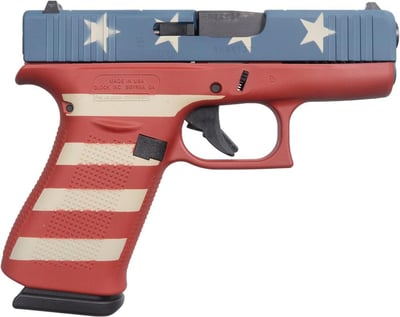 Glock 43X Custom "Old Glory" American Flag 9mm 3.4" Barrel 10-Rounds - $545 (Free S/H on Firearms)
