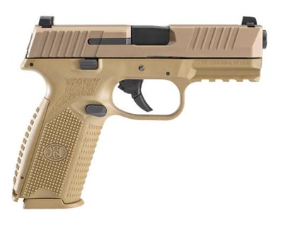FN 509 9mm Luger 17 1 4" Fixed Sights Flat Dark Earth - $431.99 ($9.99 S/H on Firearms / $12.99 Flat Rate S/H on ammo)