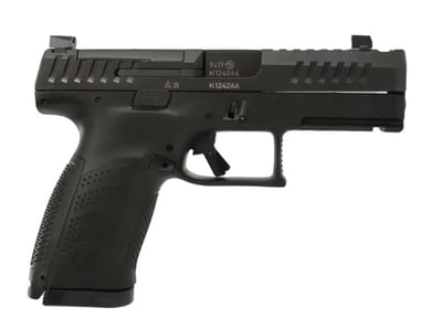 CZ P-10 C OR Ported 9mm 4.02" Bbl 15rd Optic Ready Pistol, 3-Dot Sights, Black - $449.99
