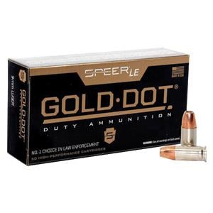 Speer Gold Dot 9mm +P 124gr GDHP - Free Shipping! - $34.99 