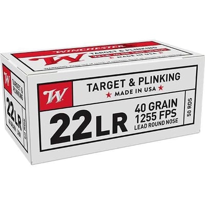 Winchester USA White Box 22 LR 40 Grain LRN 50 rounds- $3.69