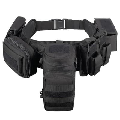 CrogaGear Tactical Belt Quick Release Adjustable Molle for Law Enforcement 7 in 1 Set (BK) - $27.29 + FREE Shipping