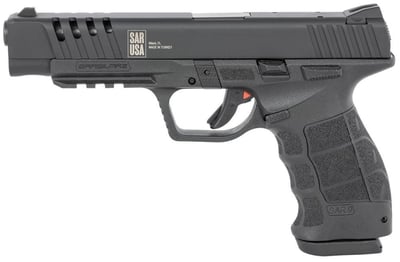 Home Handguns SAR USA SAR9SPTBL SAR9 Sport, 9mm Semi-Auto Pistol, Ported Slide, Black, 19+1 Capacity - $319.99 