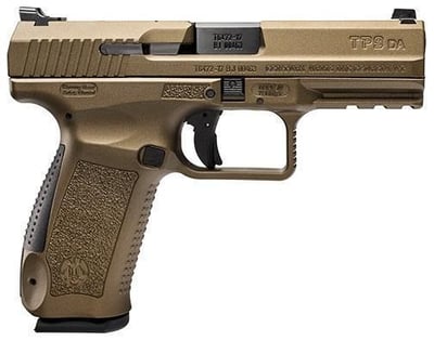 Canik TP9DA 9MM 4" 18rd Burnt Bronze - $349.99 (S/H $19.99 Firearms, $9.99 Accessories)