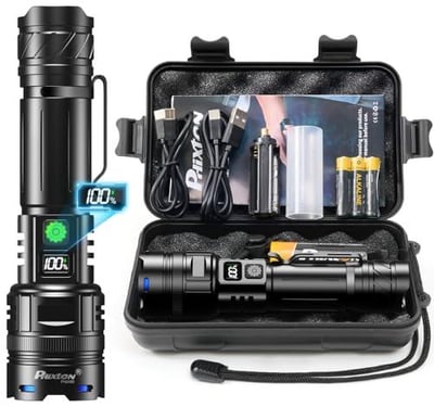 Rechargeable Flashlights 10000 High Lumens Single One Mode Super Bright, High Powered LED Flashlight USB C, High Beam 3280 ft - $19.94  + FREE Shipping