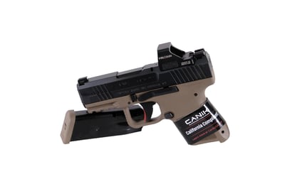 Canik CA Mete MC9 9mm 3.1" 10rd OR Semi-Auto CA Compliant Pistol w/ Holosun 407K-X2 Red Dot - FDE/Black - 28135 - $699 (FREE Shipping over $50)