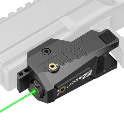 40% off EZshoot Compact Pistol Laser Sight, Green/Red Laser Gun Sight with Adjustable Slide Rail, Rechargeable Low Profile Laser for Pistol Compatible with 21MM Picatinny Rail w/code WJ3FAPYR - $11.39 + FREE Shipping