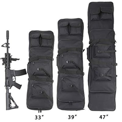 Sutekus 33" 39" 47" Double Gun Bag Rifle Case Outdoor Tactical Gun Case Integrated Pistol and Magazine Storage Backpack - $26.99 + FREE Shipping