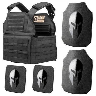 AR550 Body Armor Shooters Cut and Spartan Plate Carrier Entry Level Package - $341.59