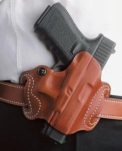 DeSantis Gunhide 086TA8BZ0 Mini Slide OWB Tan Leather Belt Slide Fits Glock 43/43x/48 Belt 1.75" Wide Right Hand - $38.99