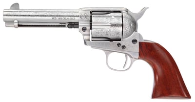 TAYLORS AND COMPANY 1873 Cattleman 45 LC 4.75" 6rd Revolver Whtie Floral Engraving / Walnut - $639
