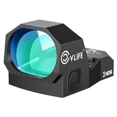 30% off CVLIFE WolfCovert Full-Sized Optic, Motion Awake Red/Green Dot Sight for RMR Cut Footprint, 28mm Large Lens, 3MOA Shockproof Open Reflex Sight, with Adapter Plate for MOS and 21mm Picatinny Base. w/code TRVZP6B3 + FREE Shipping