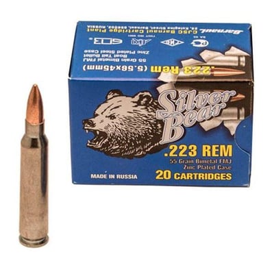 Silver Bear Ammo .223 Rem 500 rds FMJ - $149.99