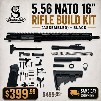 AR-15 5.56 Nato 16″ Rifle Build Kit (Assembled) – Black - $399.99 