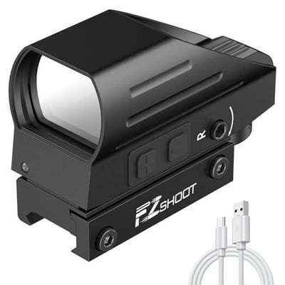 40% off EZshoot Rechargeable Red/Green Dot Reflex Sight, Red Dot Optic Scope, Multiple Reticle Paintball Sight with 20mm Picatinny Rail Mount, Absolute Co-Witness Red Dot Scope w/code M9SLANVN + FREE Shipping