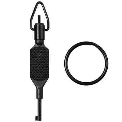 JOTOVO Flat Knurled Swivel Key, Universal Standard Handcuff Key 4" Long with Detachable Keyring, Black - $7.99 + FREE Shipping