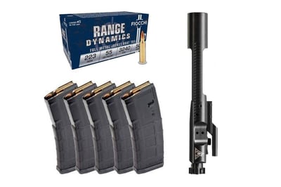 Fiocchi .223 Remington 55 Grain FMJBT Ammo – 100 rds + 5 PMAG & BCG Bundle - $209.95 (Free S/H over $175)