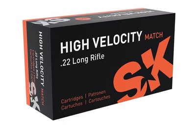 Sk .22 Long Rifle 40 Grain High Velocity Match Rimfire Ammunition 500/Box - $104.99