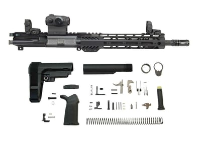 PSA 10.5" Carbine 5.56 NATO MOE EPT SBA3 Pistol Kit w/MBUS Sight Set, & Romeo5 - $659.99