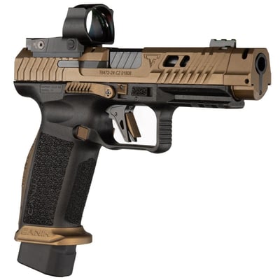 Canik TTI Combat 9mm 4.6" 18rd Pistol w/MeCanik MO3, Bronze / Black - $1099.99