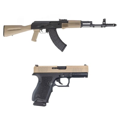 PSA AK-103 GF3 Forged Nitride Barrel Classic Polymer Rifle & PSA Dagger Compact 9mm Pistol, FDE - $799.99 + Free Shipping