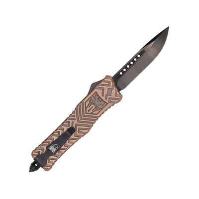CobraTec Medium Trailblazer Copper OTF Knife - Drop Point - $49.99