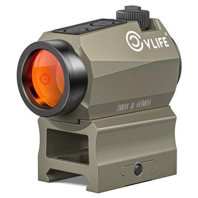CVLIFE Multiple Reticle Red Dot Motion Awake 1x20mm with Absolute Co-Witness Riser and Low Mount for 21mm Picatinny, IPX7 Waterproof & Fogproof, 50,000H Runtime - $67.99 w/code "DKMRMPBH" + $40 Prime discount + FREE Shipping