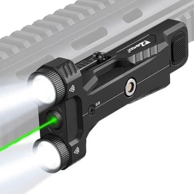 50% off 1600 Lumens Dual LED Light Laser Combo for Rifle with Quick Detach Mount, Picatinny Rail Flashlight Laser with Strobe Mode for Hunting, Home Defense w/code 5EWQWBHX + FREE Shipping