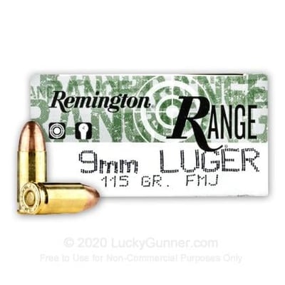 Remington Range 9mm 115 Grain FMJ 500 Rounds - $167 