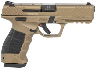 SAR USA Sar9 9mm, 4.4" Barrel, Bronze Body, Bronze Slide, 17rd - $286 (Add To Cart)