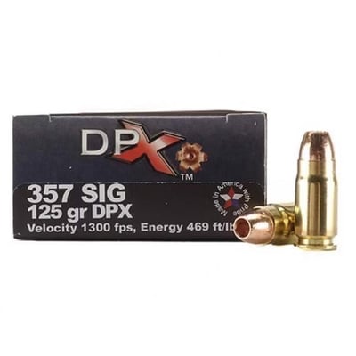 Cor-Bon 357 Sig 125gr DPX 20 Rounds - $18.69 