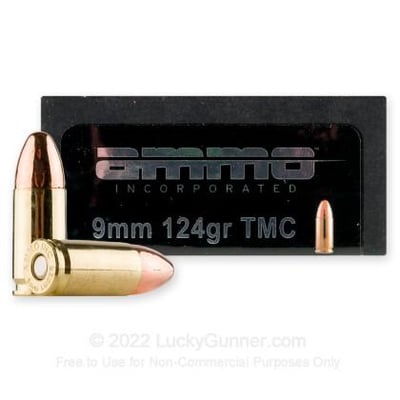 Ammo Inc. 9mm 124 Grain TMJ 1000 Rounds - $255