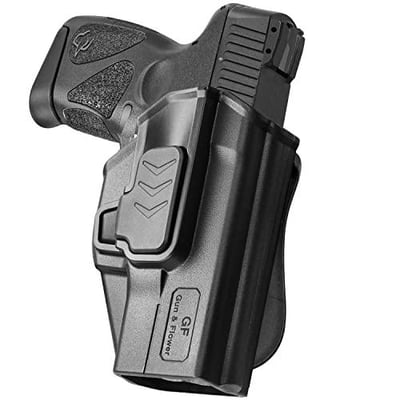 Gun & Flower OWB Paddle Holster for Taurus G2C/G3C/G2S, Millennium G2 PT111/PT140, Right Handed Holster with Level II Retention, Index Finger Release, 360° Adjustable Belt Attachment - $19.79 + FREE Shipping