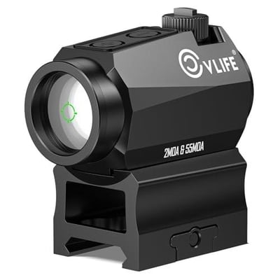 40% off CVLIFE Multiple Reticle 2 MOA Green Dot & Circle, Motion Awake Green Dot Sight 50,000H Runtime, 1x20mm Optics Scope with Absolute Co-Witness Riser and Low Mount for 21mm Picatinny, IPX7 Waterproof w/code XN7SSP69 - $59.99 + FREE Shipping