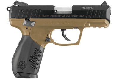 Ruger SR22 22 LR 3.5" 10 Rd Flat Dark Earth Rimfire Pistol - $429.99