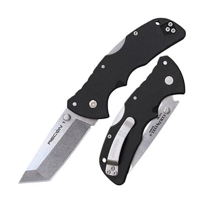 COLD STEEL Mini Recon 1 3" AUS10A Tanto Point Blade 4" GFN Handle Folding Knife w/Tri-Ad Lock, Ambidextrous Pocket/Belt Clip - $35.99 + FREE Shipping
