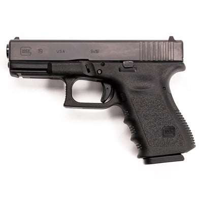 Glock G19 "Gen 3" 9mm Luger Semi Auto 10 Rounds 4 Barrel Black - USED - $565.59  ($7.99 Shipping On Firearms)