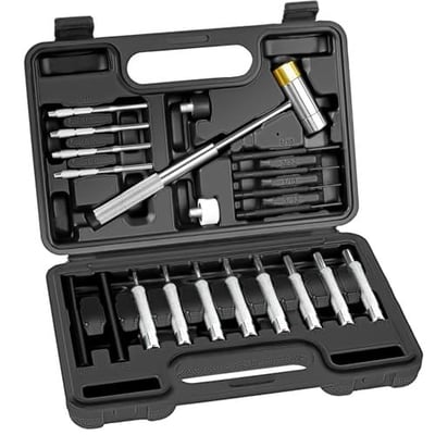 BESTNULE Punch Set, Punch Tools, Roll Pin Punch Set, Made of Solid Material Including Steel Punch and Hammer, Ideal for Machinery Maintenance with Organizer Storage Container (Without Bench Block) - $19.83 + FREE Shipping