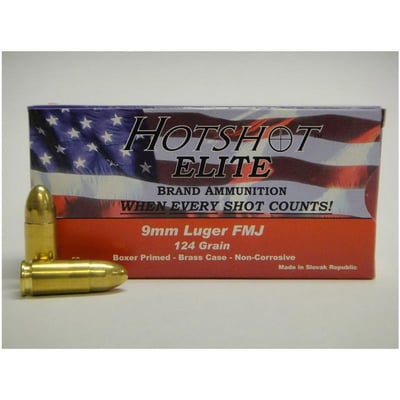 Hot Shot 9mm 124-Gr. FMJ 500 Rnds - $140.59 (Buyer’s Club price shown - all club orders over $49 ship FREE)