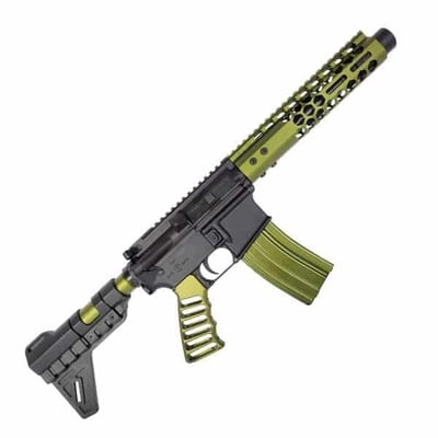 The Green Monster: AR-15 5.56 Pistol in Anodized Black and OD Green - Veriforce Tactical - $1295.95