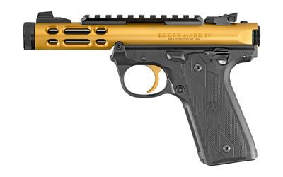 Ruger Mark IV 22/45 Lite 22 LR 4.40" 10rd Black Aluminum Ported Slide - $430.50