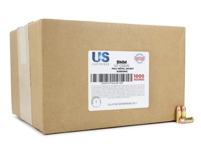 US Cartridge 9mm 147 Grain FMJ Ammo (Subsonic) - $248.6 after code: FREEDOM